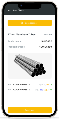 WMS, warehouse management system, Item Check